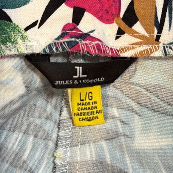 Jules & Leopold Tropical Pull On Slim Leg Ankle Length NWT Women’s L Stretch - Picture 7 of 8